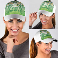 Cook Islands Rugby League Classic Cap Tatau Tribal Motifs-Light Green Color LT03 - Polynesian Pride