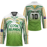 Custom Cook Islands Rugby League Hockey Jersey Tatau Tribal Motifs-Light Green Color - Polynesian Pride