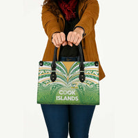 Cook Islands Rugby League Leather Bag Tatau Tribal Motifs-Light Green Color LT03 - Polynesian Pride