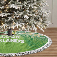 Cook Islands Rugby League Tree Skirt Tatau Tribal Motifs-Light Green Color LT03 - Polynesian Pride
