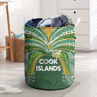 Cook Islands Rugby League Laundry Basket Tatau Tribal Motifs-Dark Green Color LT03 Green - Polynesian Pride