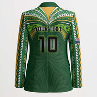 Custom Cook Islands Rugby League Blazer Tatau Tribal Motifs-Dark Green Color LT03 - Polynesian Pride