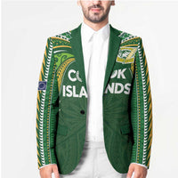 Custom Cook Islands Rugby League Blazer Tatau Tribal Motifs-Dark Green Color LT03 - Polynesian Pride