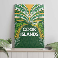 Cook Islands Rugby League Canvas Wall Art Tatau Tribal Motifs-Dark Green Color - Polynesian Pride