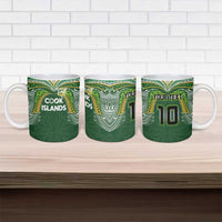 Custom Cook Islands Rugby League Ceramic Mug Tatau Tribal Motifs-Dark Green Color LT03 - Polynesian Pride