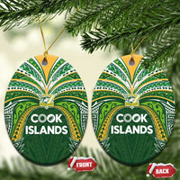 Cook Islands Rugby League Ceramic Ornament Tatau Tribal Motifs-Dark Green Color - Polynesian Pride