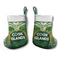 Cook Islands Rugby League Christmas Stocking Tatau Tribal Motifs-Dark Green Color LT03 - Polynesian Pride