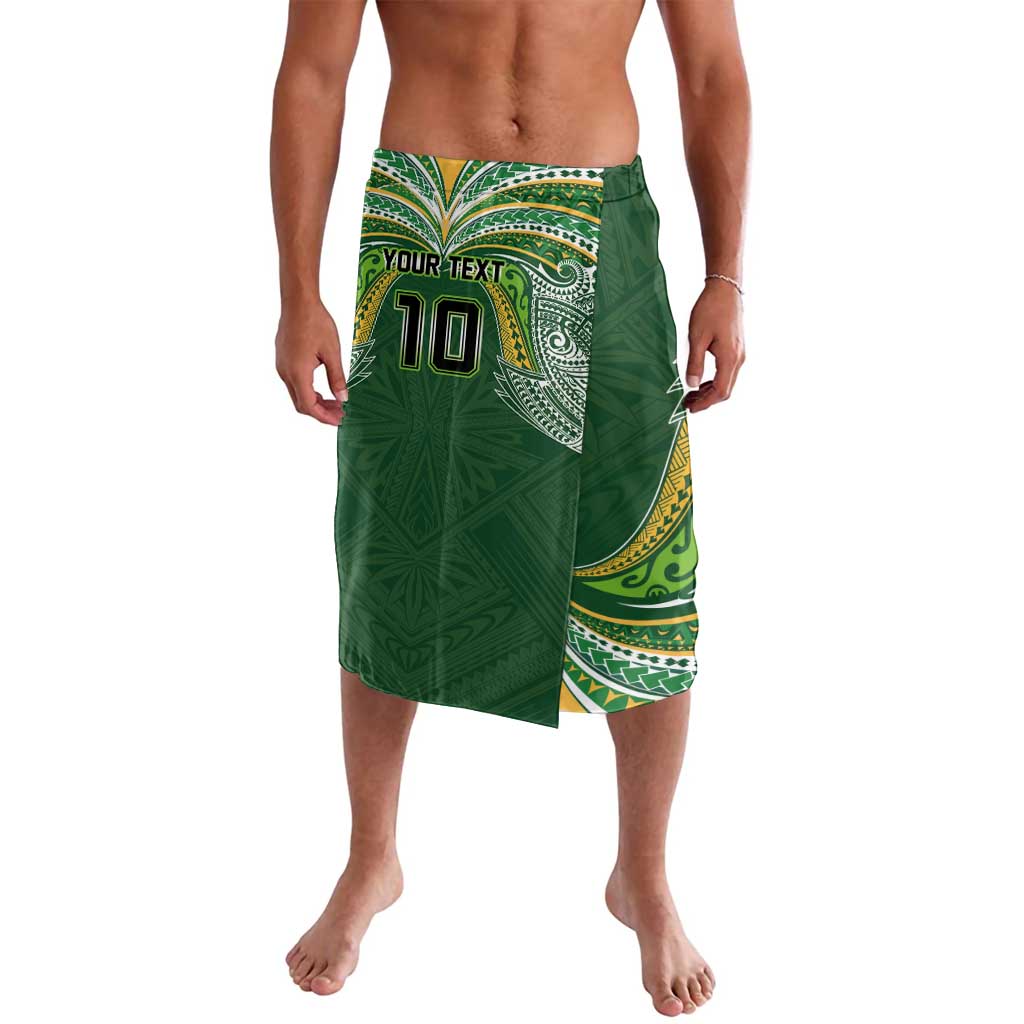Custom Cook Islands Rugby League Lavalava Tatau Tribal Motifs-Dark Green Color LT03 Green - Polynesian Pride