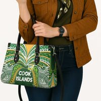 Cook Islands Rugby League Leather Bag Tatau Tribal Motifs-Dark Green Color LT03 - Polynesian Pride