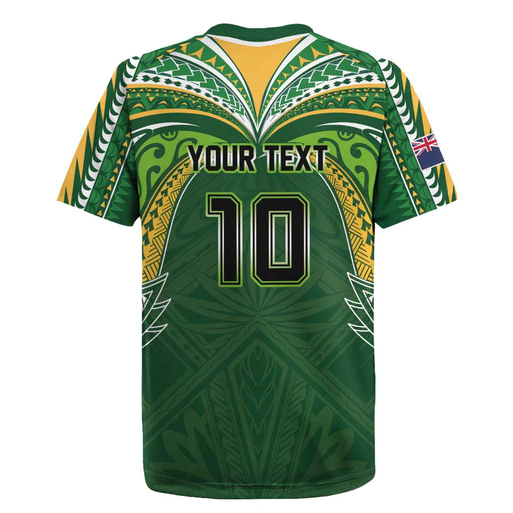 Custom Cook Islands Rugby League Rugby Jersey Tatau Tribal Motifs-Dark Green Color LT03 - Polynesian Pride