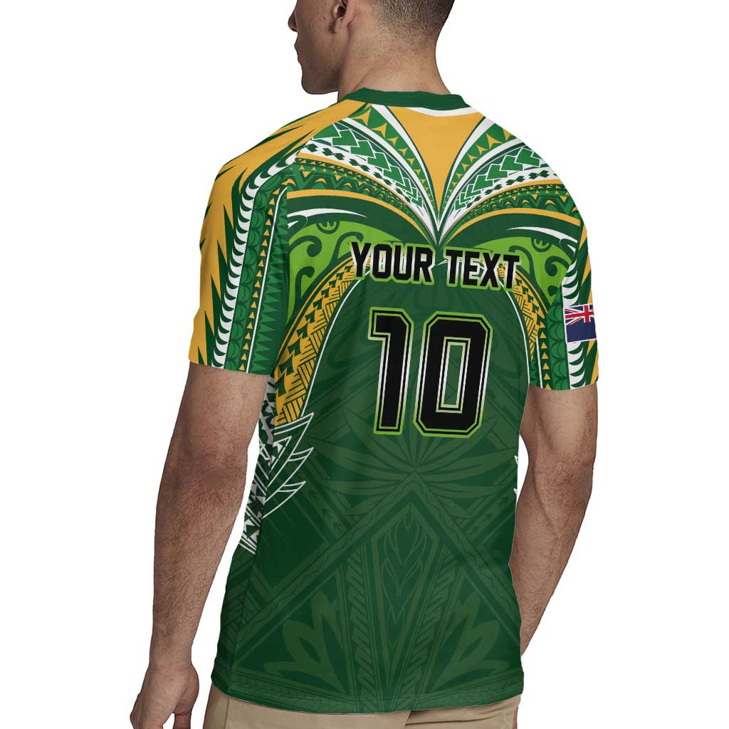Custom Cook Islands Rugby League Rugby Jersey Tatau Tribal Motifs-Dark Green Color LT03 - Polynesian Pride