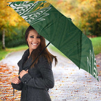 Cook Islands Rugby League Umbrella Tatau Tribal Motifs-Dark Green Color LT03 - Polynesian Pride