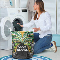 Cook Islands Rugby League Laundry Basket Tatau Tribal Motifs-Black Color LT03 - Polynesian Pride