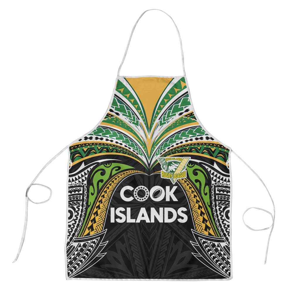 Cook Islands Rugby League Apron Tatau Tribal Motifs-Black Color LT03 Black - Polynesian Pride