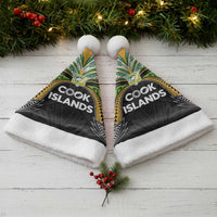 Cook Islands Rugby League Christmas Santa Hat Tatau Tribal Motifs-Black Color LT03 - Polynesian Pride