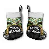 Cook Islands Rugby League Christmas Stocking Tatau Tribal Motifs-Black Color LT03 - Polynesian Pride