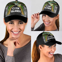 Cook Islands Rugby League Classic Cap Tatau Tribal Motifs-Black Color LT03 - Polynesian Pride