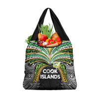 Cook Islands Rugby League Grocery Bag Tatau Tribal Motifs-Black Color LT03 1-pack One Size Black - Polynesian Pride