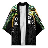 Custom Cook Islands Rugby League Kimono Tatau Tribal Motifs-Black Color LT03 Unisex Black - Polynesian Pride