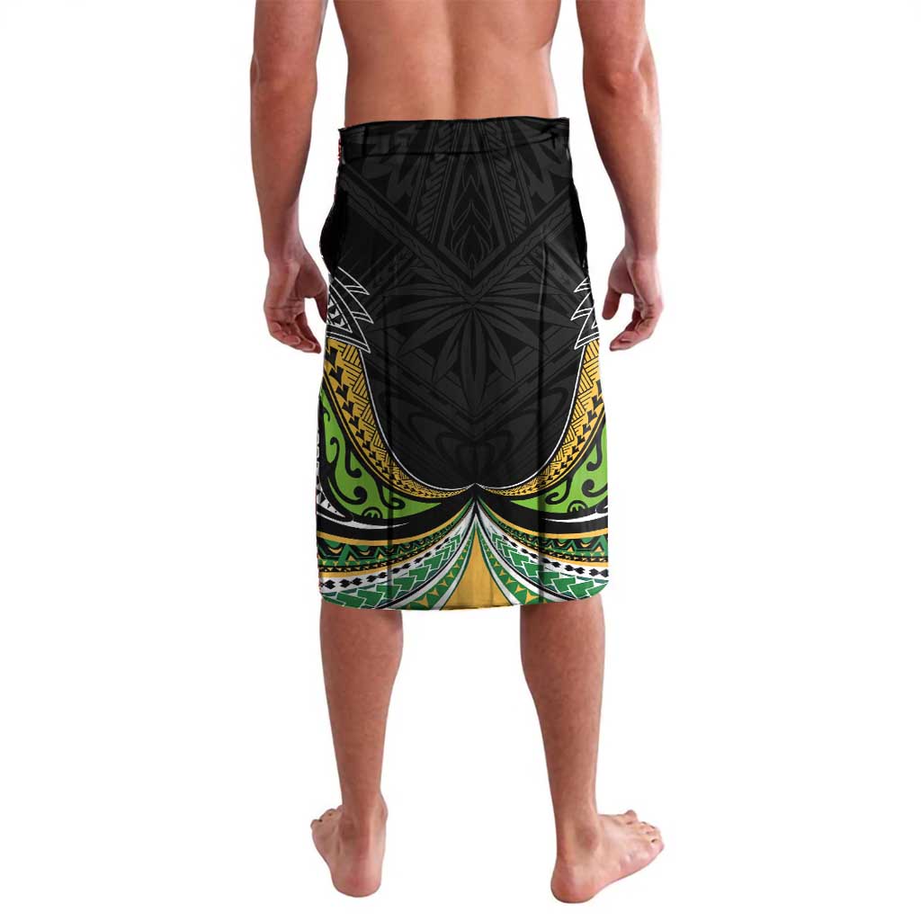 Custom Cook Islands Rugby League Lavalava Tatau Tribal Motifs-Black Color - Polynesian Pride