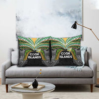 Cook Islands Rugby League Pillow Cover Tatau Tribal Motifs-Black Color LT03 - Polynesian Pride