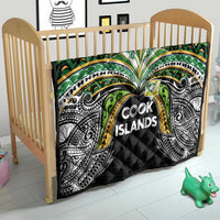 Cook Islands Rugby League Quilt Tatau Tribal Motifs-Black Color - Polynesian Pride