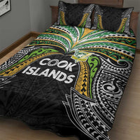 Cook Islands Rugby League Quilt Bed Set Tatau Tribal Motifs-Black Color LT03 - Polynesian Pride
