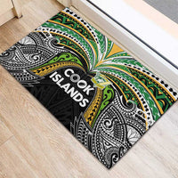 Cook Islands Rugby League Rubber Doormat Tatau Tribal Motifs-Black Color LT03 - Polynesian Pride