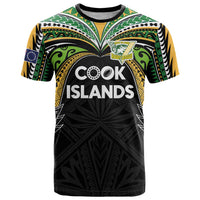 Custom Cook Islands Rugby League T Shirt Tatau Tribal Motifs-Black Color LT03 Black - Polynesian Pride