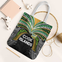 Cook Islands Rugby League Tote Bag Tatau Tribal Motifs-Black Color LT03 White Strap One Size Black - Polynesian Pride