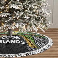 Cook Islands Rugby League Tree Skirt Tatau Tribal Motifs-Black Color LT03 - Polynesian Pride