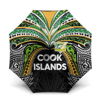 Cook Islands Rugby League Umbrella Tatau Tribal Motifs-Black Color LT03 One Size Folded 11.42 inch Opened Diameter 37.4 inch Black - Polynesian Pride