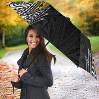 Cook Islands Rugby League Umbrella Tatau Tribal Motifs-Black Color LT03 - Polynesian Pride