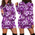 Hawaiian Quilt Pattern Hoodie Dress Hibiscus and Tribal Element Vintage Purple Vibe LT03 - Polynesian Pride