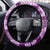 Hawaiian Quilt Pattern Steering Wheel Cover Hibiscus and Tribal Element Vintage Purple Vibe LT03 - Polynesian Pride