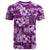 Hawaiian Quilt Pattern T Shirt Hibiscus and Tribal Element Vintage Purple Vibe LT03 Purple - Polynesian Pride