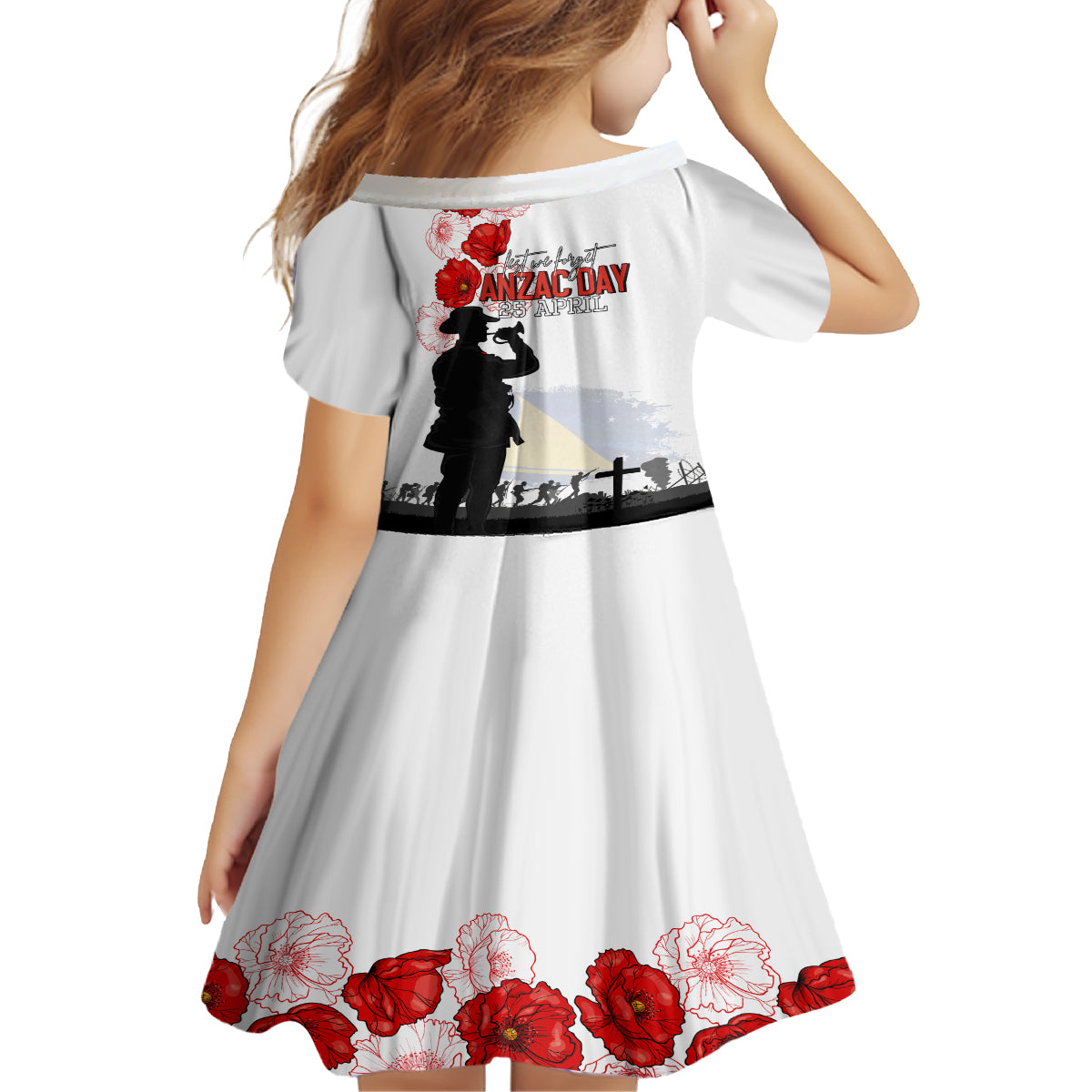 Tokelau ANZAC Day Family Matching Long Sleeve Bodycon Dress and Hawaiian Shirt Lest We Forget Red Poppy Flowers and Soldier LT03 - Polynesian Pride