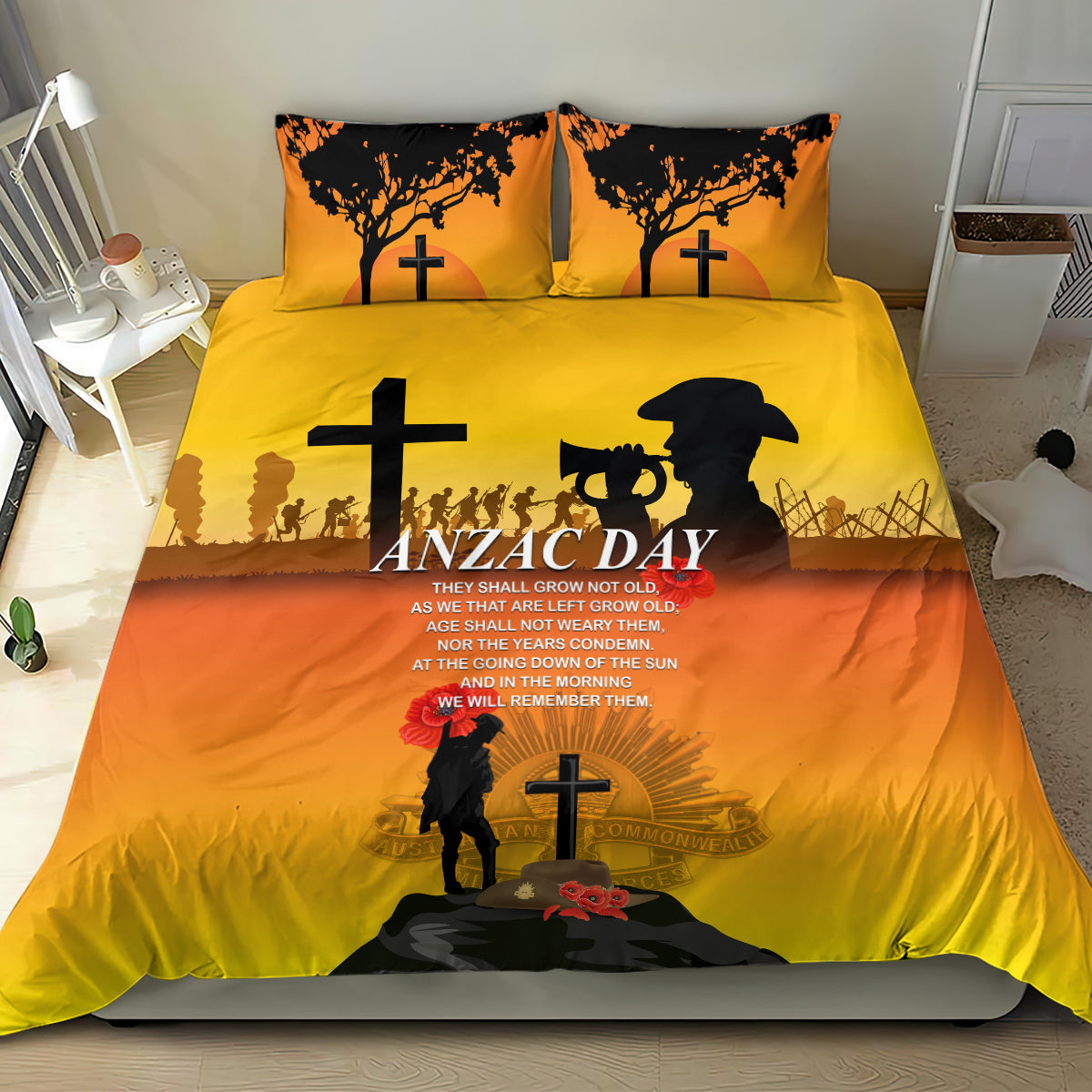 New Zealand and Australia ANZAC Day Bedding Set Gallipoli Lest We Forget LT03 - Polynesian Pride