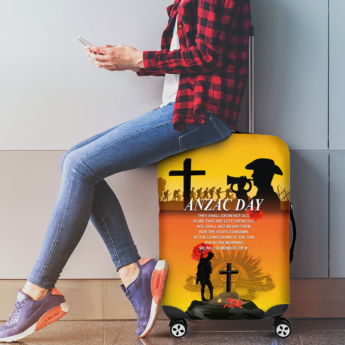 New Zealand and Australia ANZAC Day Luggage Cover Gallipoli Lest We Forget LT03 - Polynesian Pride