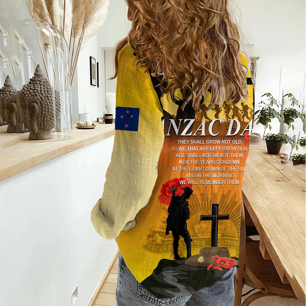 New Zealand and Australia ANZAC Day Women Casual Shirt Gallipoli Lest We Forget LT03 - Polynesian Pride
