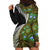 New Zealand Hoodie Dress Koru Abstract Art and Silver Fern Maori Pattern LT03 - Polynesian Pride