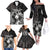 Custom New Zealand Women's Day Family Matching Off Shoulder Long Sleeve Dress and Hawaiian Shirt Maori Tribal Girl and Silver Fern Pattern LT03 - Polynesian Pride