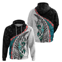 New Zealand Hoodie Manaia Fern and Koru Maori Pattern LT03 - Polynesian Pride