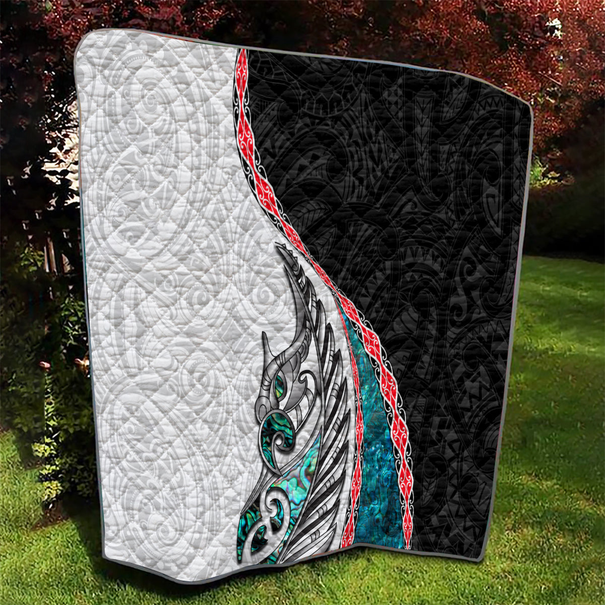 New Zealand Quilt Manaia Fern and Koru Maori Pattern LT03 - Polynesian Pride