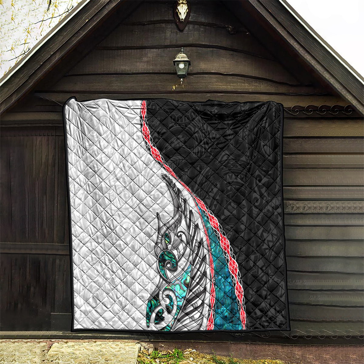 New Zealand Quilt Manaia Fern and Koru Maori Pattern LT03 - Polynesian Pride