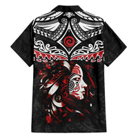 New Zealand Maori Girl Family Matching Off Shoulder Long Sleeve Dress and Hawaiian Shirt Silver Fern and Koru Pattern LT03 - Polynesian Pride