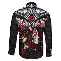 New Zealand Maori Girl Family Matching Short Sleeve Bodycon Dress and Hawaiian Shirt Silver Fern and Koru Pattern LT03 - Polynesian Pride