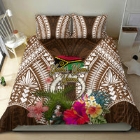 Vanuatu Selebretem 44th Indipendens Dei Bedding Set Yumi Pig Tusk and Namele Fern