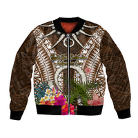 Vanuatu Selebretem 44th Indipendens Dei Bomber Jacket Yumi Pig Tusk and Namele Fern