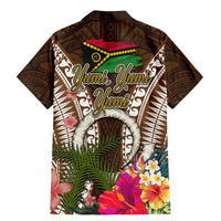 Vanuatu Selebretem 44th Indipendens Dei Family Matching Mermaid Dress and Hawaiian Shirt Yumi Pig Tusk and Namele Fern LT03 - Polynesian Pride